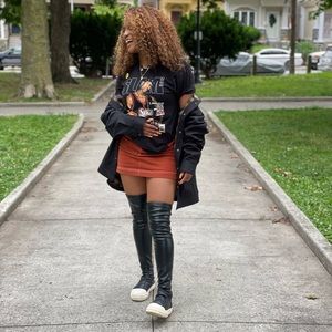 Rick Owens Thigh High Fashion Shoes